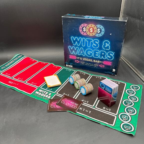 Board Game Wits and Wagers It's Vegas, BABY!  Board Game age 13+, 5+ Players - Picture 5 of 6